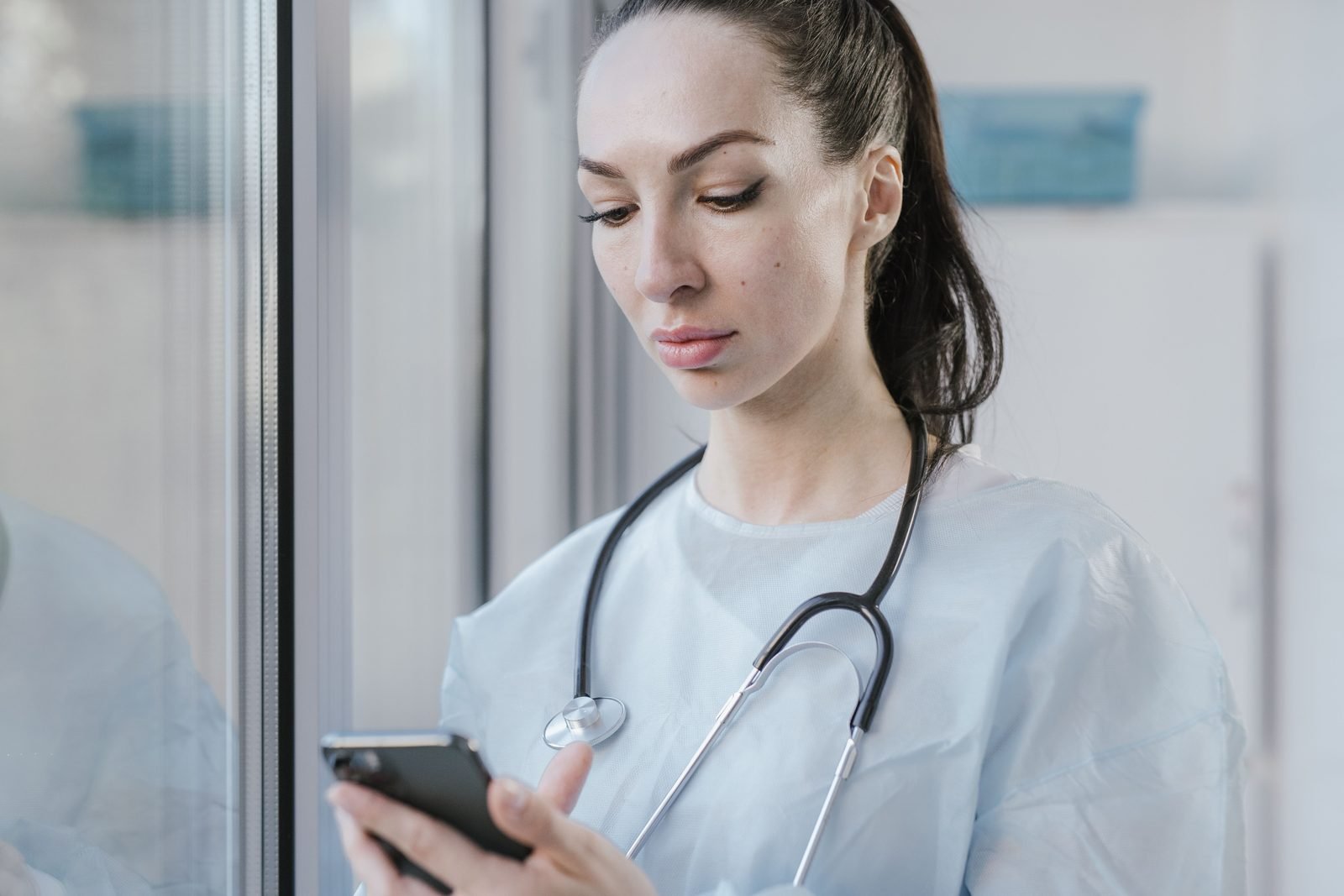 Healthcare professional managing appointment communication