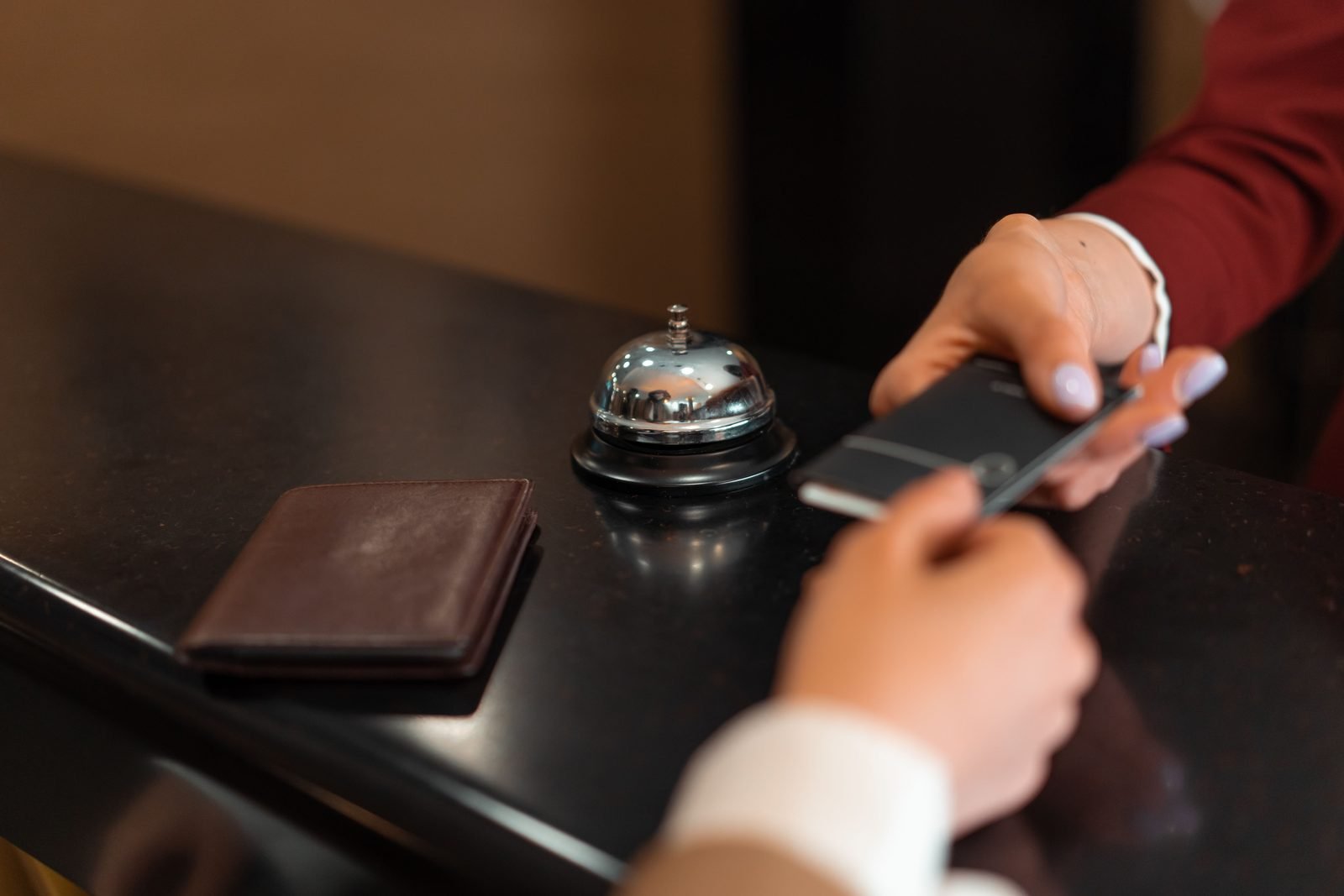 Guest scanning a service QR code