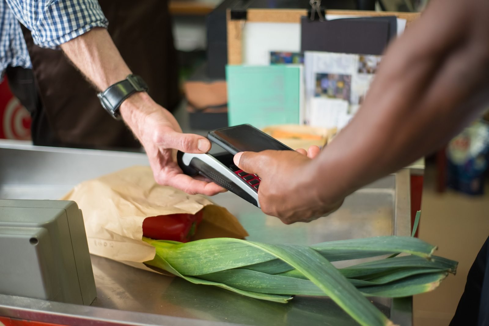 Customer using mobile conversational commerce