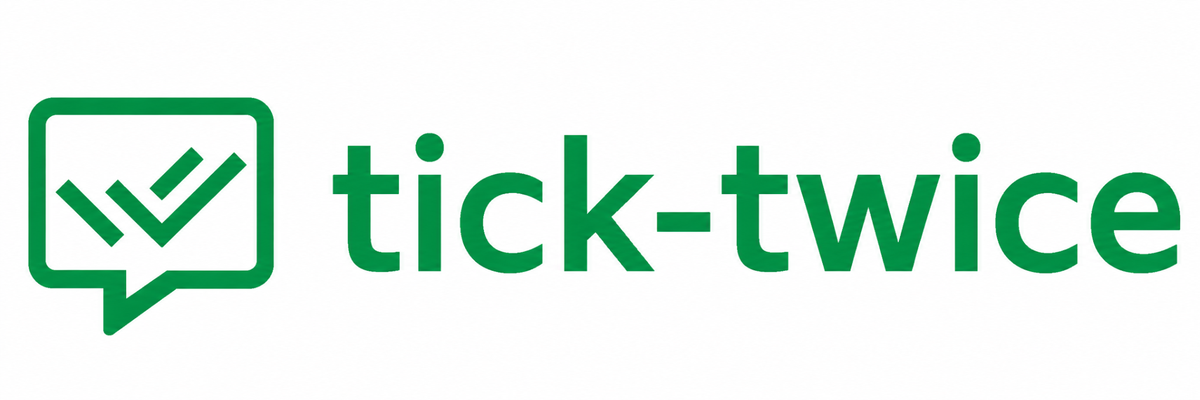 Tick-Twice WhatsApp automation platform logo